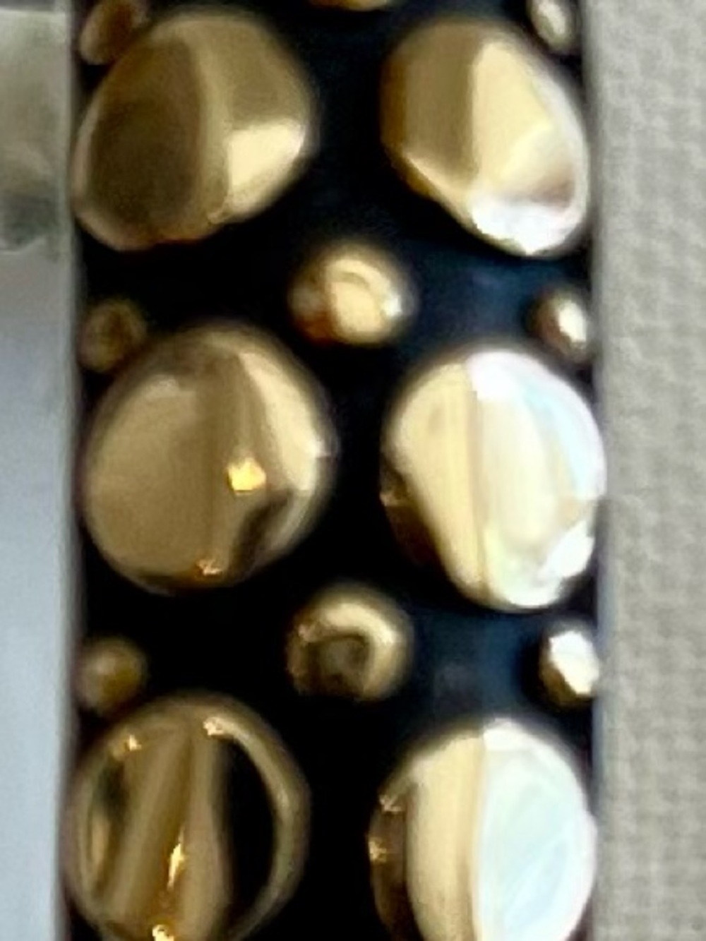 Black and Gold Hoop Earrings - Picture 12 of 16